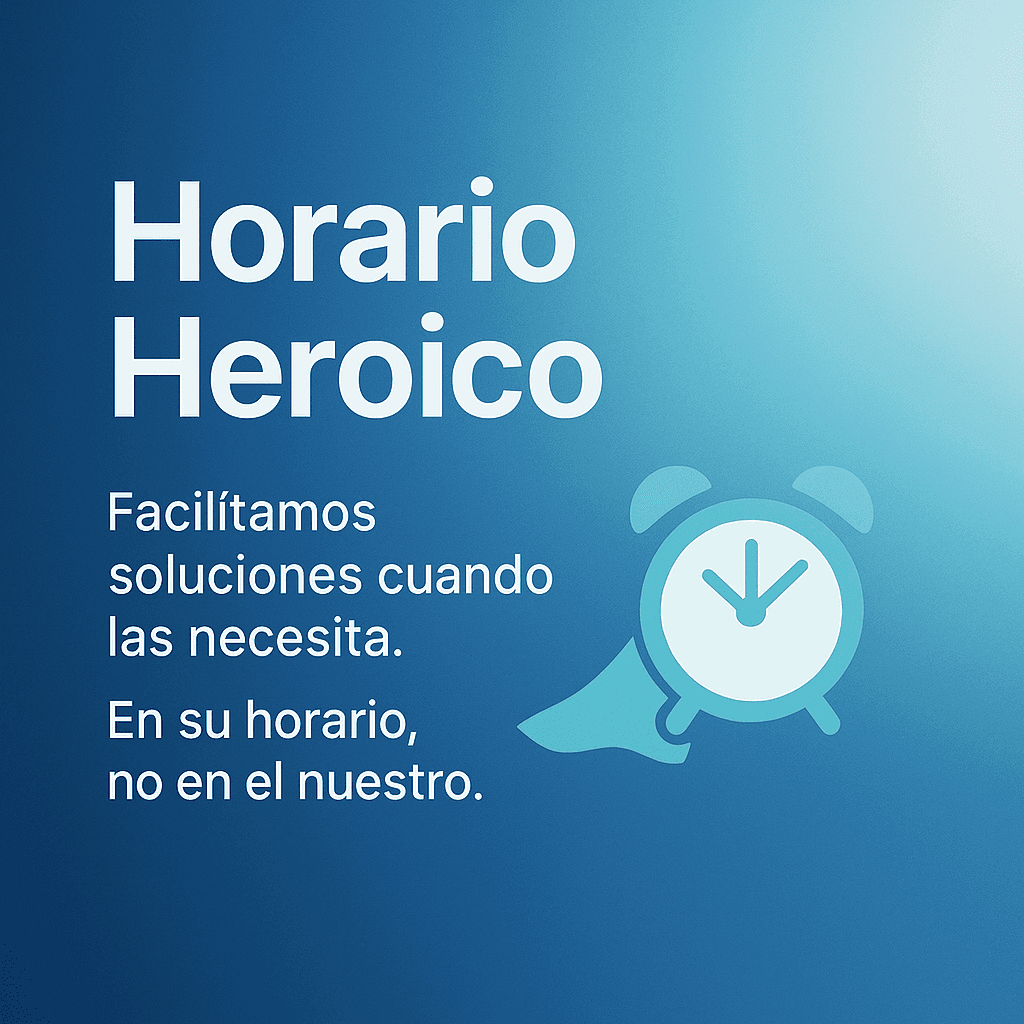 Trabajamos cuando tu necesitas, no cuando queremos
